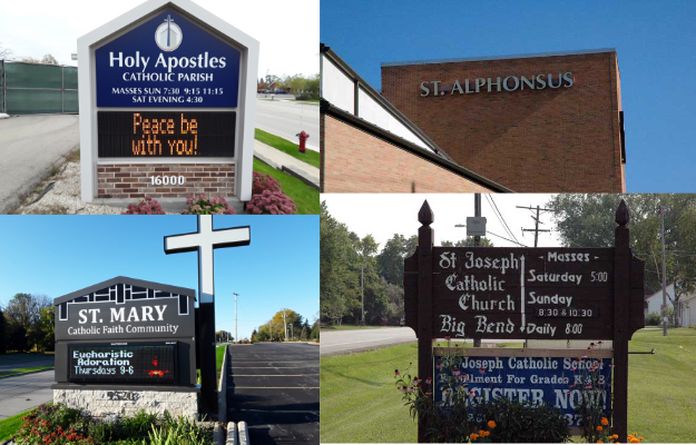 Holy Apostles, St.Alphonus, St. Mary HC, St. Joe BB